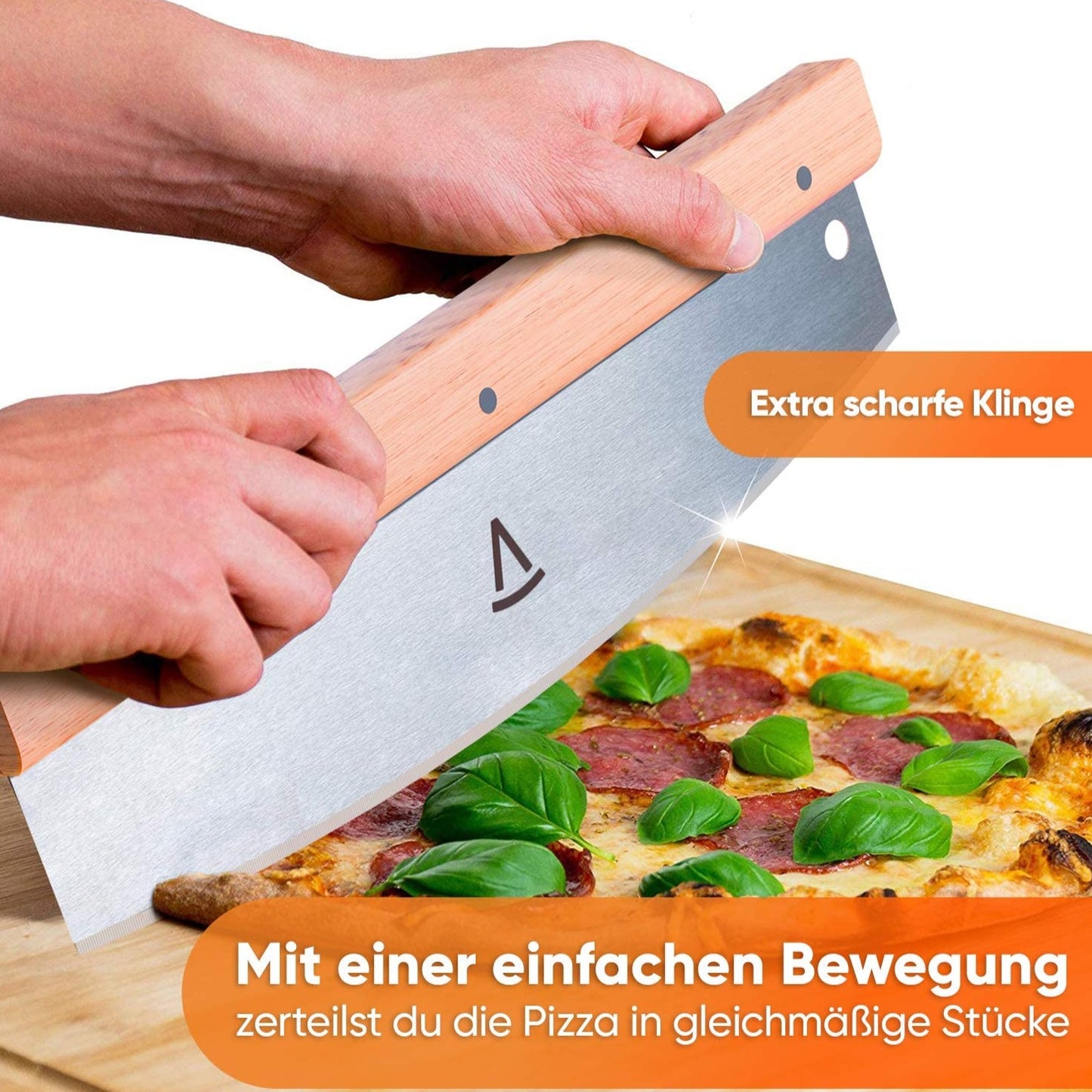 Pizzamesser mit Klingenschutz, 32 cm