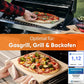 Pizzastein mit Pizzaschieber aus Bambus